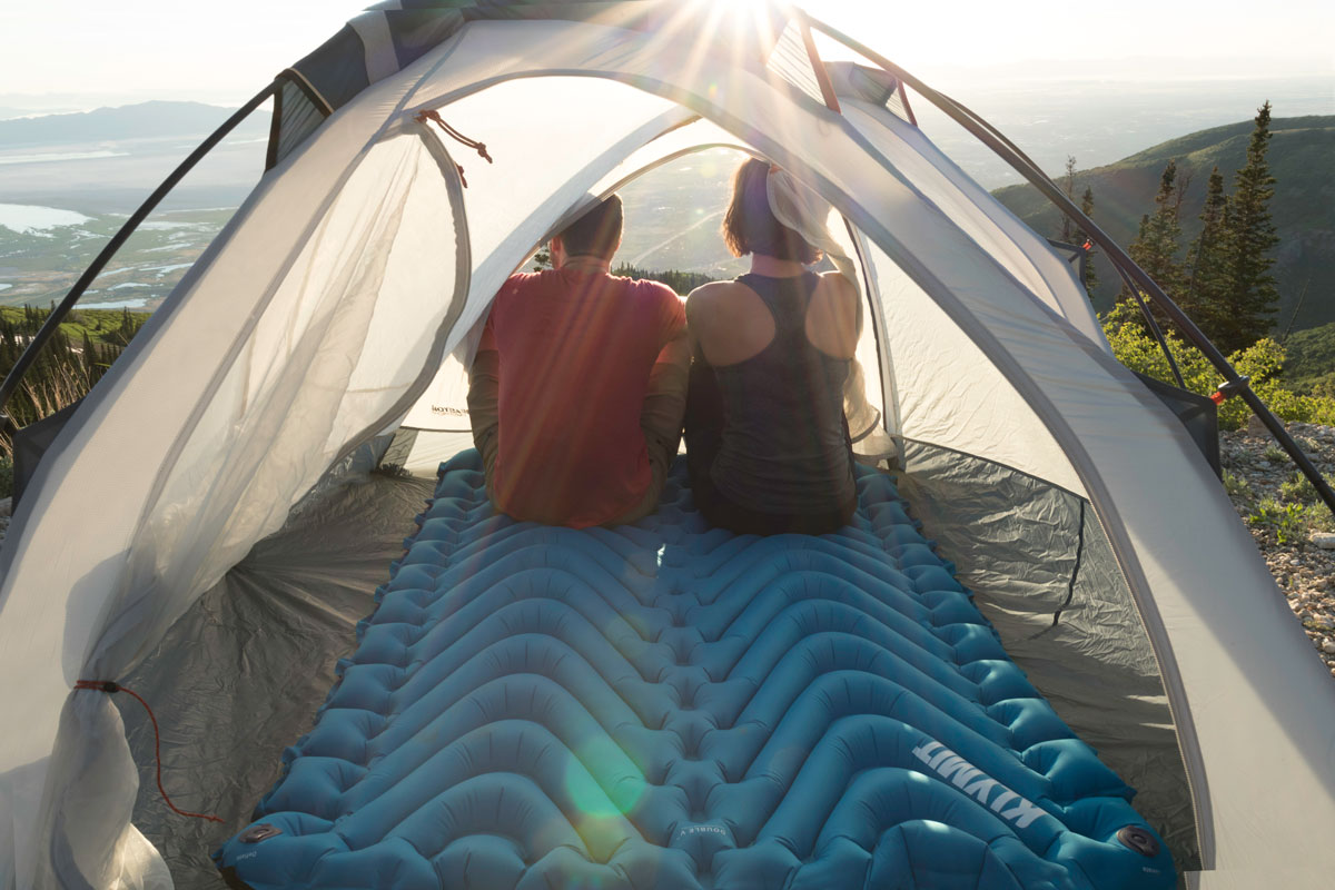 Klymit introduced its new backcountry bed for two, the Double V